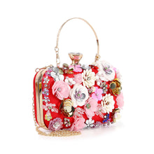 Load image into Gallery viewer, Raised Flower Beaded Evening Bag
