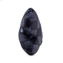 Load image into Gallery viewer, Black Checker Chewy Vuiton Bone Squeaker Dog Toy
