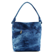 Load image into Gallery viewer, Four Square Patchwork Denim Hobo Set - Dark Blue
