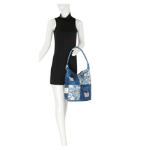 Load image into Gallery viewer, Four Square Patchwork Denim Hobo Set
