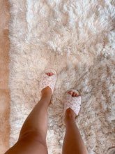 Load image into Gallery viewer, Leopard Criss Cross Fuzzy Slippers
