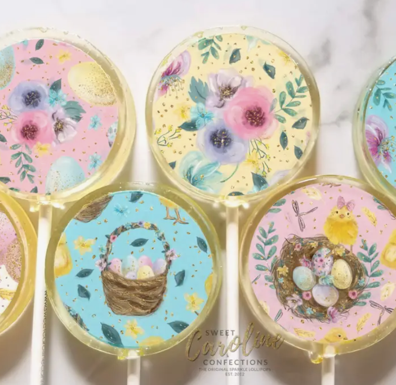 Easter Basket Lollipop, Strawberry Shortcake, 10/Case -VEGAN